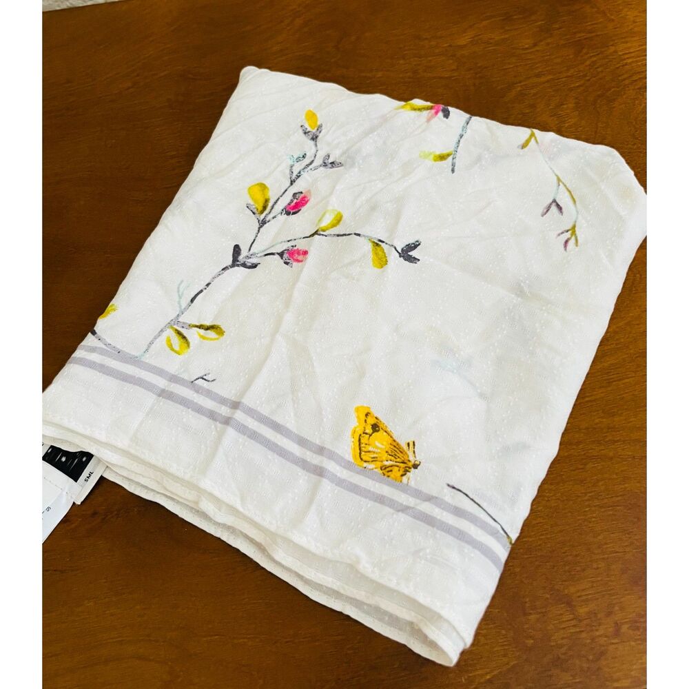 A New Day- Pastel Floral Scarf with Butterflies/Flowers
